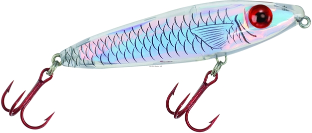 Picture of Mirrolure Series Iii Top Dog Jr. Rattling Surface Walker, 4", 3/4 Oz, Clear Prism/Silver