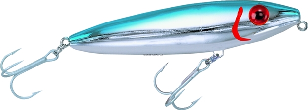 Picture of Mirrolure She Dog Rattling Surface Walker, 4", 3/4 Oz, Blue Back/Chrome Body, Floating