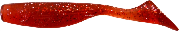 Picture of Mirrolure Soft-Shad Paddle Tail Lure, 4", Rootbeer, Floating, 10/Pack