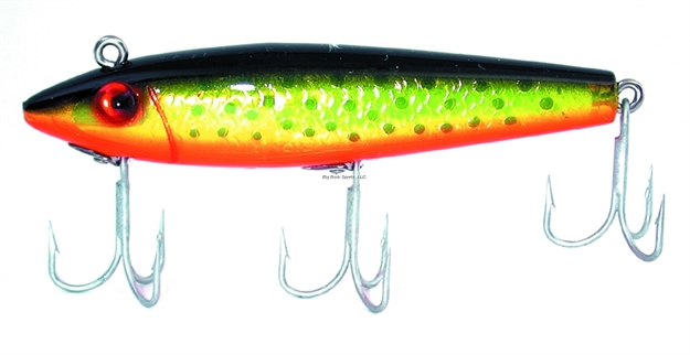 Picture of Mirrolure Spotted Trout TT Sinking Twitchbait, 3 5/8", 1/2 Oz, Black Back/Fluorescent Orange Belly