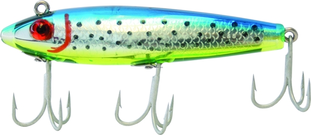 Picture of Mirrolure Spotted Trout TT Sinking Twitchbait, 3 5/8", 1/2 Oz, Blue Back/Transparent Chartreuse Belly/Silver Scale