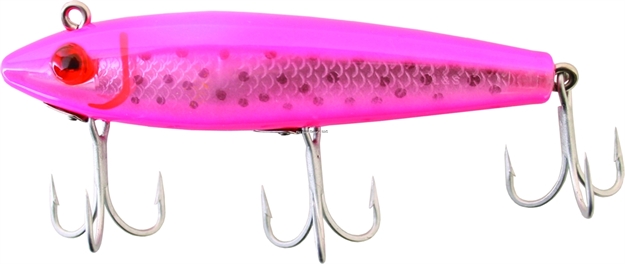 Picture of Mirrolure Spotted Trout TT Sinking Twitchbait, 3 5/8", 1/2 Oz, Fluorescent Hot Pink Back & Belly/Silver Scale