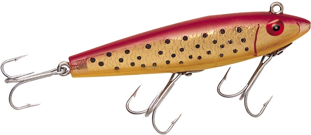 Picture of Mirrolure Spotted Trout TT Sinking Twitchbait, 3 5/8", 1/2 Oz, Red Back/Yellow Belly/Gold Scale