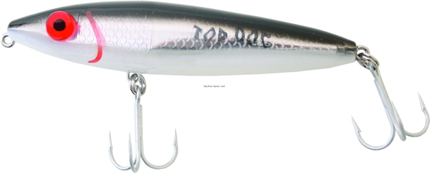 Picture of Mirrolure Top Dog Rattling Surface Walker, 4", 3/4 Oz, Black Back/White Belly/Silver