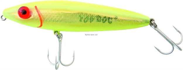 Picture of Mirrolure Top Dog Rattling Surface Walker, 4", 3/4 Oz, Fluorescent Chartreuse Back & Belly/Gold Scale