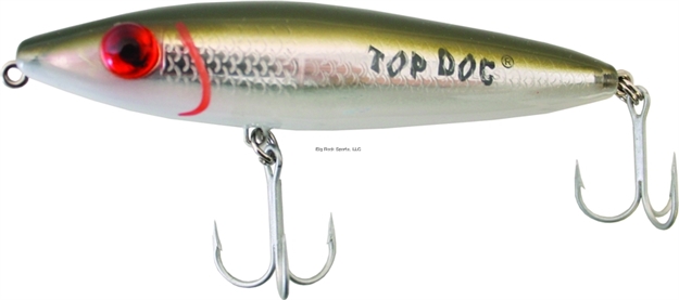 Picture of Mirrolure Top Dog Rattling Surface Walker, 4", 3/4 Oz, Green Back/White Belly/Silver