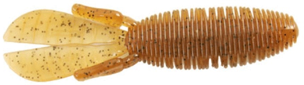 Picture of Missile Baits D Bomb, 3.65", Smaller Ribbed Body Creature Bait, Pitching, Punching, Shaky Head, Jig Trailer, 7 Baits Per Bag, Bourbon MBBD365-BRBN