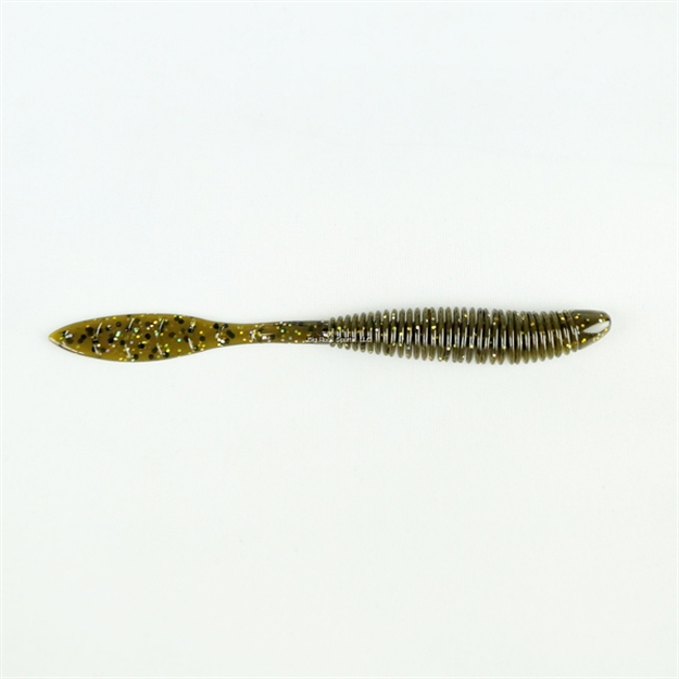 Picture of Missile Baits Bomb Shot, 4" Bait Based ON The Popular D Bomb Shape, Drop Shot, Nose Hook/Texas Rig, 15 Baits Per Bag, Grn Pmpkn Flash MBBS4-GPF