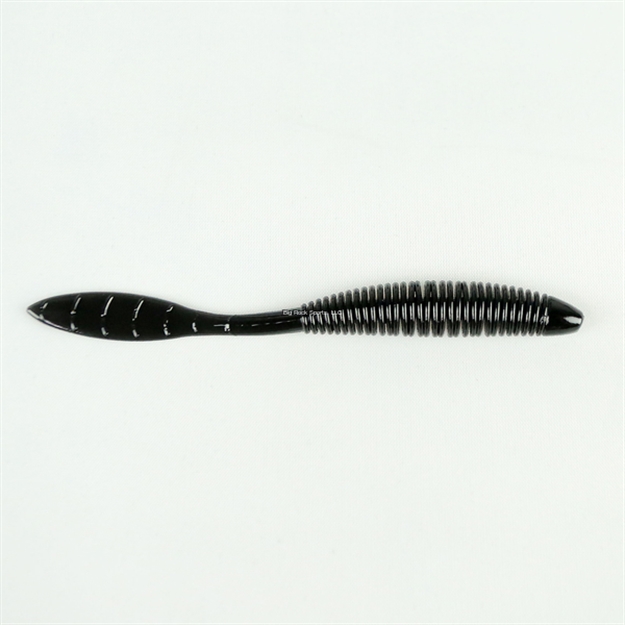 Picture of Missile Baits Bomb Shot, 4" Bait Based ON The Popular D Bomb Shape, Drop Shot, Nose Hook/Texas Rig, 15 Baits Per Bag, Straight Black MBBS4-SBLK
