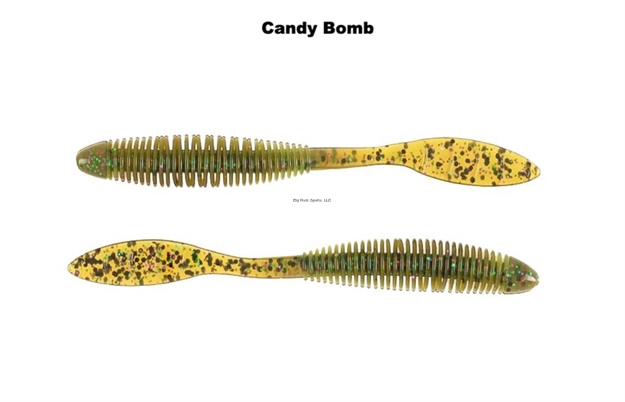 Picture of Missile Baits Bomb Shot, 4" Bait Based ON The Popular D Bomb Shape, Drop Shot, Nose Hook/Texas Rig, 15/Pk, Candy Bomb