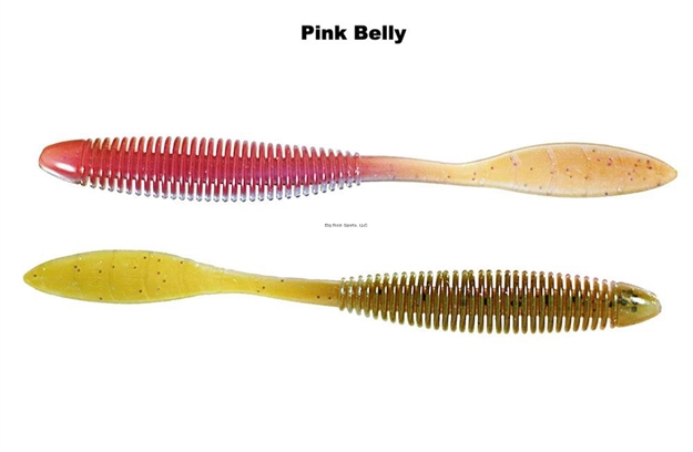 Picture of Missile Baits Bomb Shot, 4" Bait Based ON The Popular D Bomb Shape, Drop Shot, Nose Hook/Texas Rig, 15/Pk, Pink Belly
