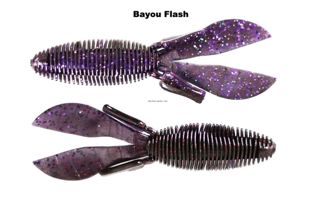 Picture of Missile Baits D Bomb, 4.5", Beaver Shaped Bait, Ribbed Body, Flipping, Punching, Jig Trailer, 6/Pk, Bayou Flash