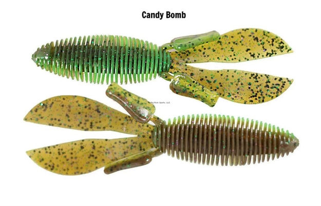 Picture of Missile Baits D Bomb, 4.5", Beaver Shaped Bait, Ribbed Body, Flipping, Punching, Jig Trailer, 6/Pk, Candy Bomb