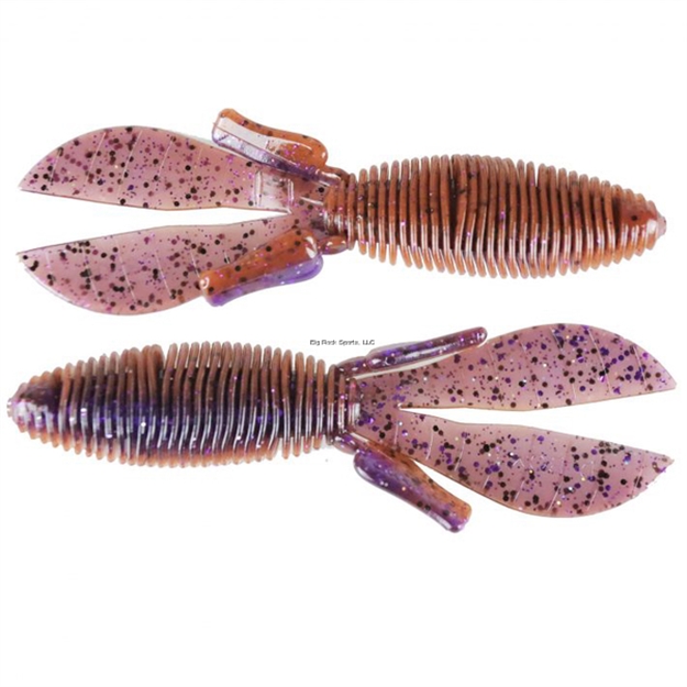 Picture of Missile Baits D Bomb, 4.5", Beaver Shaped Bait With A Ribbed Body, Flipping, Punching, Jig Trailer, 6 Baits Per Bag, Pb&J MBDB45-PBJ