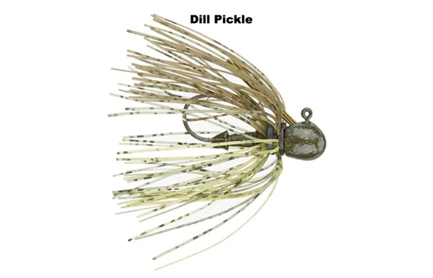 Picture of Missile Baits Ike's Micro Jig, 1/8Oz, Very Small Jig, Custom Fine Cut Skirt, #1 Gamakatsu Hook, 2 Jigs/Pk, Dill Pickle
