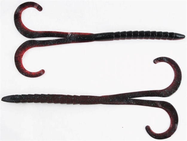 Picture of Missile Baits Tomahawk Dual Ribbon Tail Worm, 8.75", Lovebug