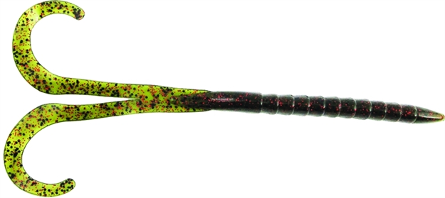 Picture of Missile Baits Tomahawk Dual Ribbon Tail Worm, 8.75", Watermelon Red