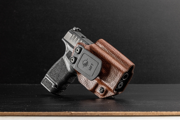 Picture of Mission First Tactical Ambi Iwb/Owb Leather Hyb Rid, Spg Hellcat Brn H3-SFD-1-BR1