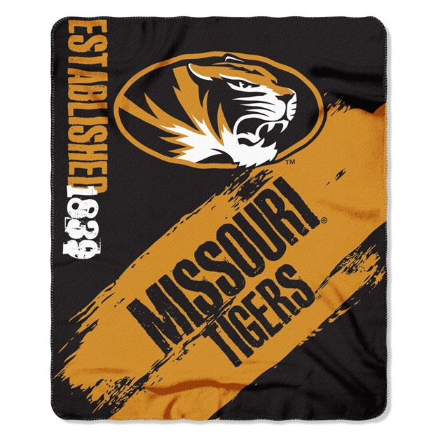 Picture of Missouri Tigers Painted Fleece Throw