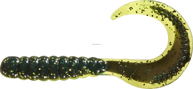 Picture of Mister Twister 3.5" Platinum Curly Tail Gen 2 Chart Slv Flk/Black 12Pk