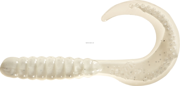 Picture of Mister Twister 3.5" Platinum Curly Tail Gen 2 Clear/White Silver Flk 12Pk