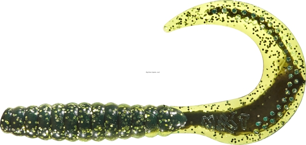 Picture of Mister Twister 4.5" Platinum Curly Tail Gen 2 Chart Slv Flk/Black 12Pk