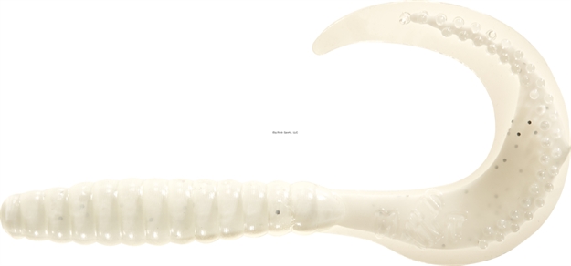 Picture of Mister Twister 4.5" Platinum Curly Tail Gen 2 Clear/White Silver Flk 12Pk