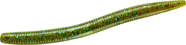 Picture of Mister Twister Comida W/Salt Worm, 5" Green Pumpkin Blue 10/Pack