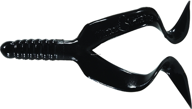 Picture of Mister Twister Double Tail Grub, 4", Black, 4/Pack
