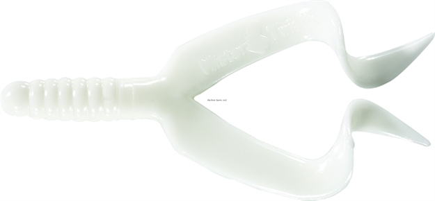 Picture of Mister Twister Double Tail Grub, 4", White, 10/Pack