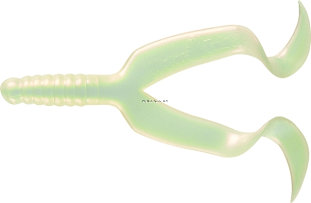 Picture of Mister Twister Double Tail Grub, 4",White Pearl, 10/Pack