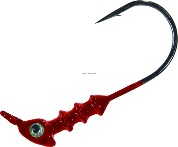 Picture of Mister Twister Exude Saltwater Jighead, 1/4 Oz, Red, 4/Pack