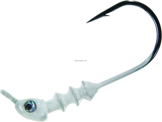 Picture of Mister Twister Exude Saltwater Jighead, 3/16 Oz, White, 4/Pack
