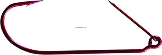 Picture of Mister Twister Keeper Hook, Size 1/0, Weedless, Worm, Red, 7 Per Pouch