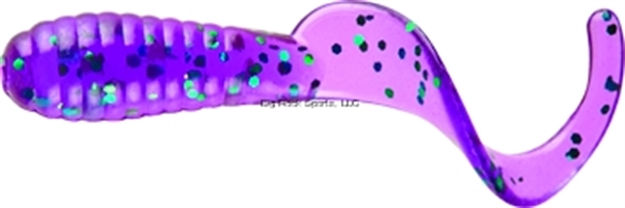 Picture of Mister Twister Lil' Bit Curly Tail Grub, 1", Junebug, 20/Pack