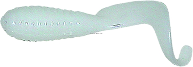 Picture of Mister Twister Lil' Bit Curly Tail Grub, 1", White, 20/Pack
