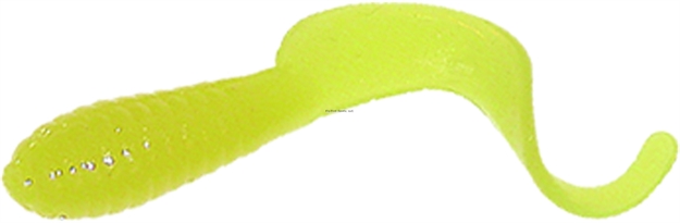 Picture of Mister Twister Lil' Bit Curly Tail Grub, 1", Yellow, 20/Pack