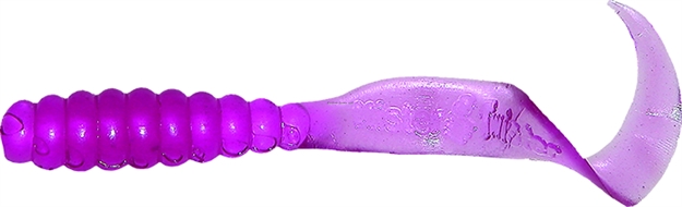Picture of Mister Twister Meeny Curly Tail Grub, 3", Purple, 20/Pack