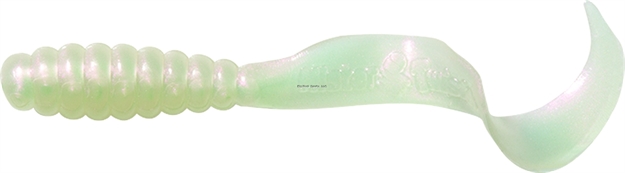 Picture of Mister Twister Meeny Curly Tail Grub, 3", White Pearl, 20/Pack