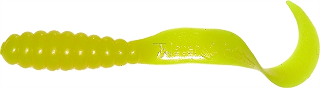 Picture of Mister Twister Meeny Curly Tail Grub, 3", Yellow, 20/Pack