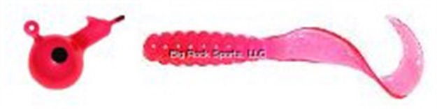 Picture of Mister Twister Meeny Curly Tail Spin Combo, 3", 1/4 Oz, 1 Spinjig & 2 Bodies, Pink, 2/Pack