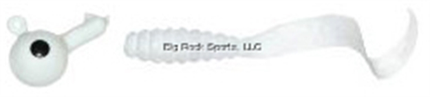 Picture of Mister Twister Meeny Curly Tail Spin Combo, 3", 1/4 Oz, 1 Spinjig & 2 Bodies, White, 2/Pack