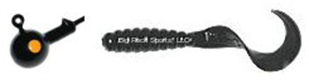 Picture of Mister Twister Meeny Curly Tail Spin Combo, 3", 1/8 Oz, 1 Spinjig & 2 Bodies, Black, 2/Pack