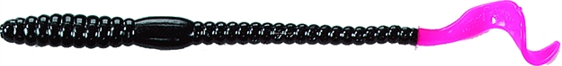 Picture of Mister Twister Phenom Worm, 6", Black/Firetail, 20/Pack