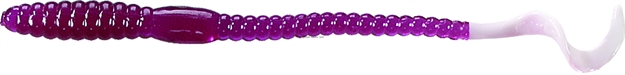 Picture of Mister Twister Phenom Worm, 6", Purple/White Tail, 20/Pack