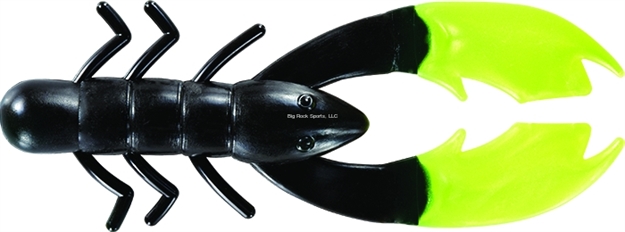 Picture of Mister Twister Poc'it Craw, 3.5" Black / Chartreuse Pearl 9/Pack
