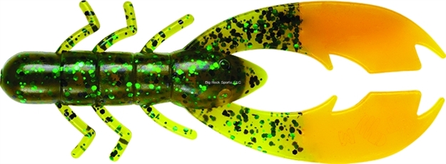 Picture of Mister Twister Poc'it Craw, 3.5" Juju Pump Green/ Orange 9/Pack