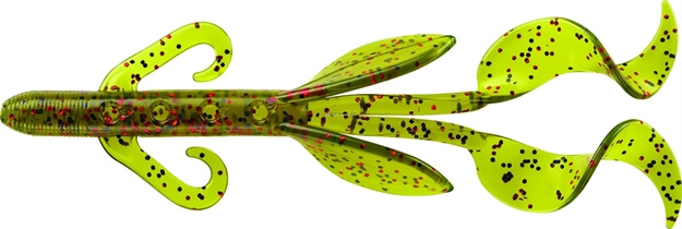 Picture of Mister Twister Poc'it Hawg Raiser W/Curly Tails, 5" Watermelon Red 7/Pack