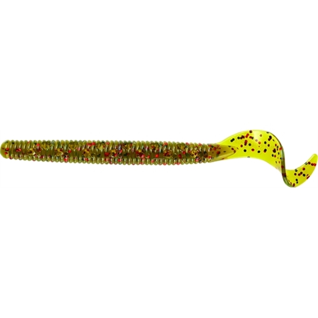 Picture of Mister Twister Poc'it Phenom Curly Tail Worm, 5" Watermelon Red 9/Pack