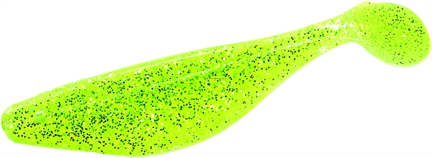 Picture of Mister Twister Sassy Shad Swimbait, 3", 1/4 Oz, Chartreuse/Sliver Flake, 10/Pack
